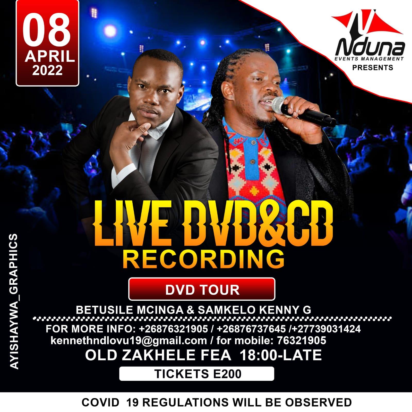 Betusile Mcinga And Samkelo Kenny G Live DVD CD Recording Pic